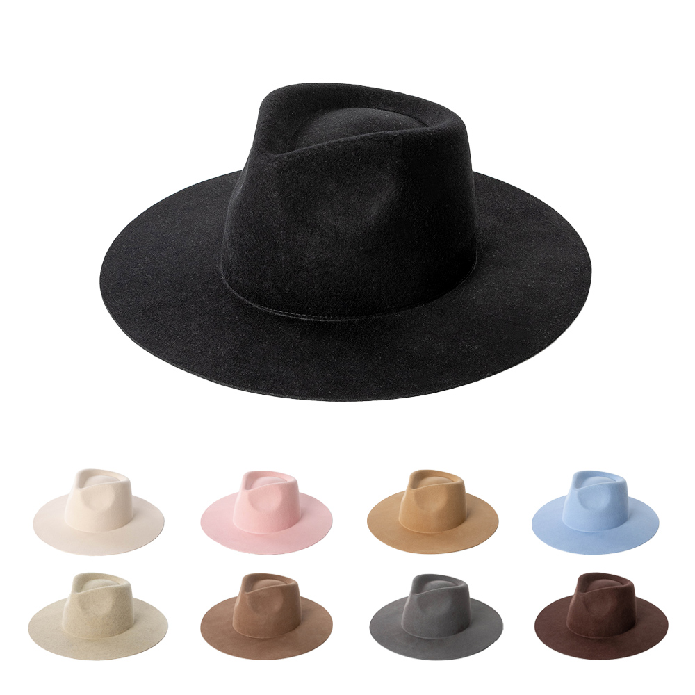 Fedora Hat Wool - 남녀공용 100% 양모 펠트 페도라 모자,