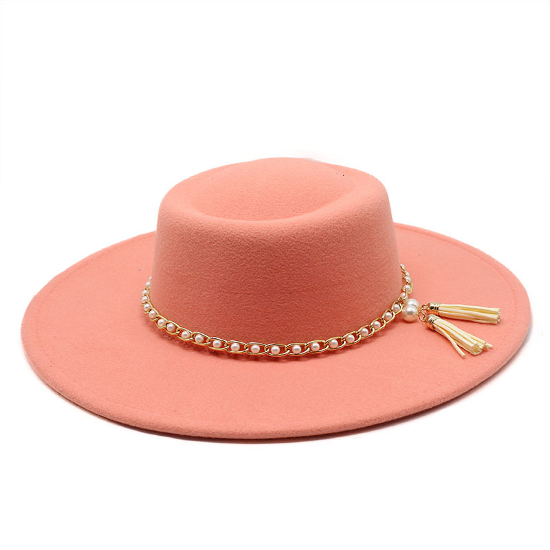 Fedora Hat Wool - 영국 스타일의 세련되고 우아한 플랫 챙