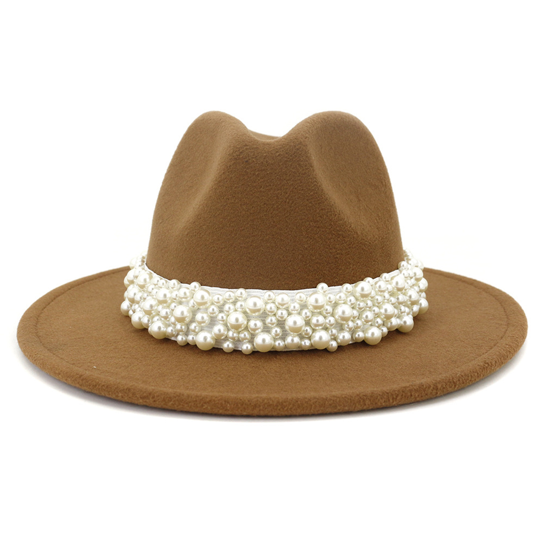 여성용 페도라 모자, 진주 밴드가 있는 울 펠트 파나마 - Fedora Hat Wool 리뷰 및 가격