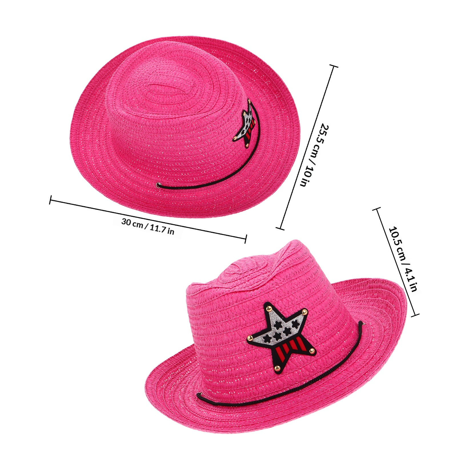 어린이 카우보이 모자 서부 스타일 밀짚 모자, 자외선  - Cowboy Hat Straw 리뷰 및 가격