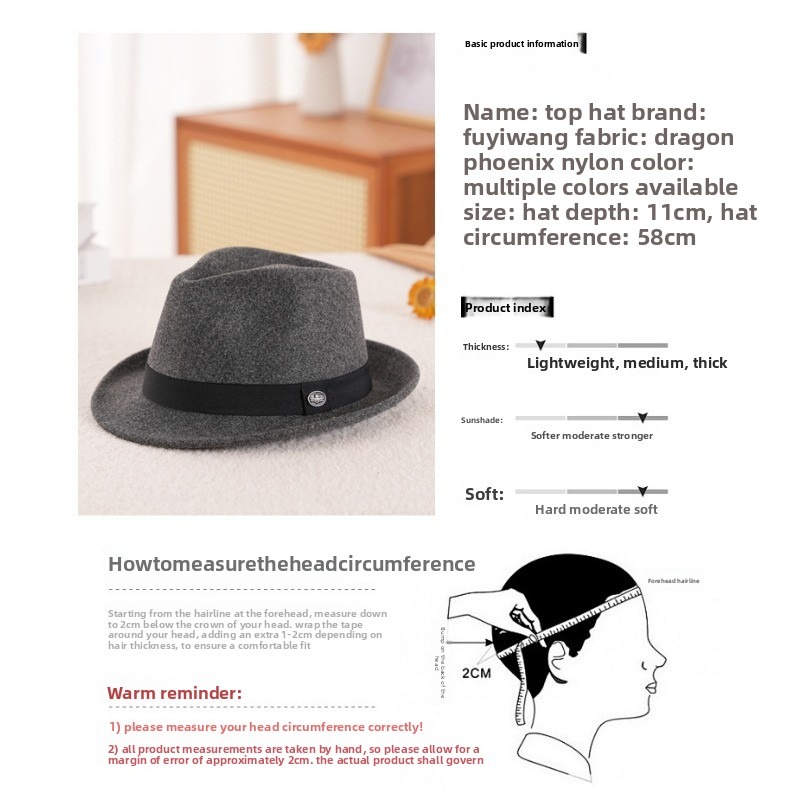 2026 드래곤 피닉스 울 펠트 페도라 모자 유니섹스  - Fedora Hat Wool 리뷰 및 가격